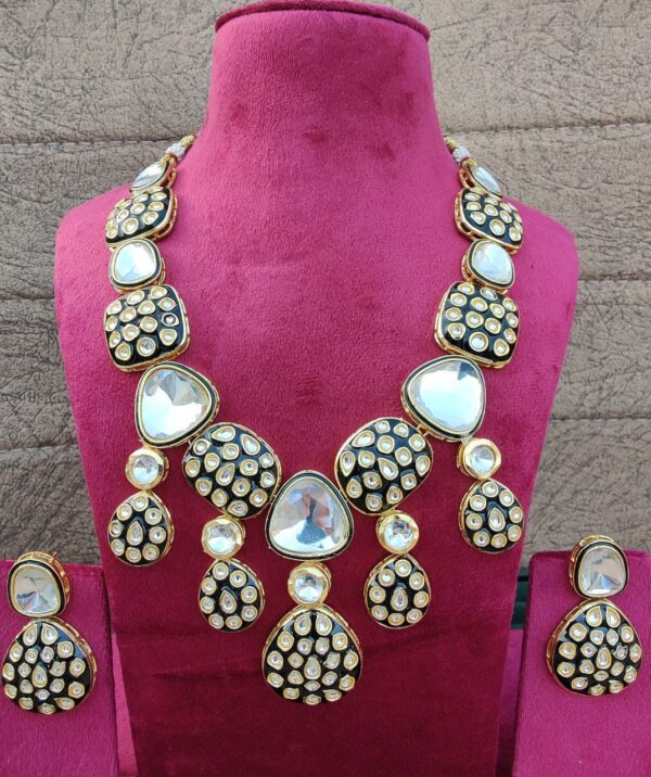 kundan necklace with earings - Image 5