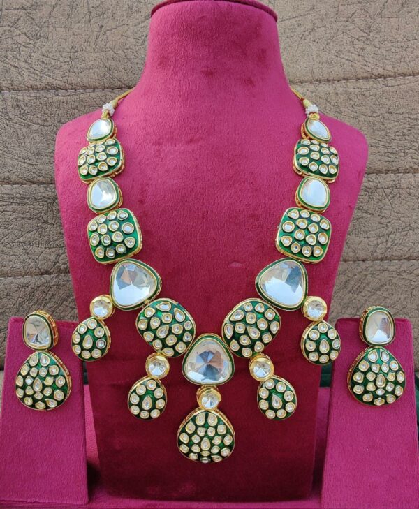 kundan necklace with earings - Image 4