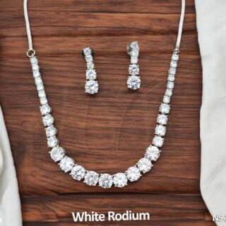 White Rhodium Neckline