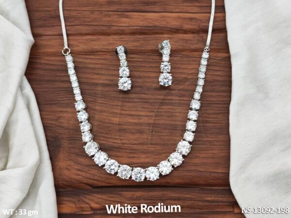 White Rhodium Neckline