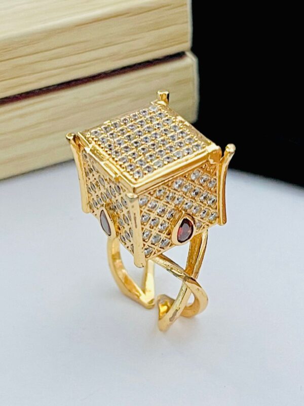 Rosegold polish adjustable girlish ring - Image 2