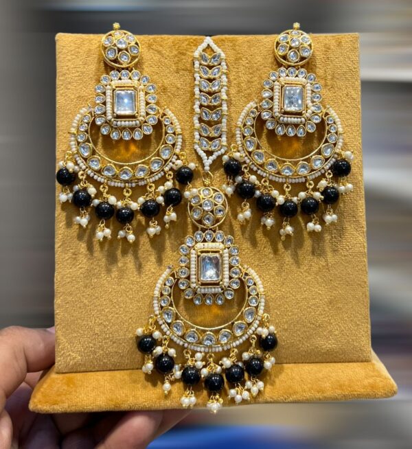 Kundan Earrings and Tikka