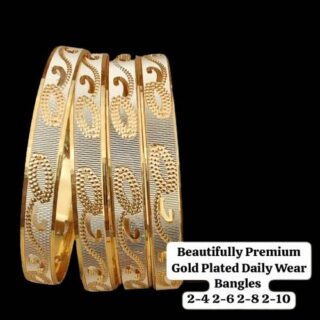 Gold Plated CNC Daily Wear Bangles
