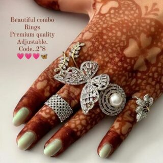 5 Pc adjustable  Rings Combo