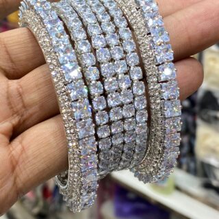 American diamond bangles set