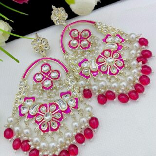 Big size original kundan earrings