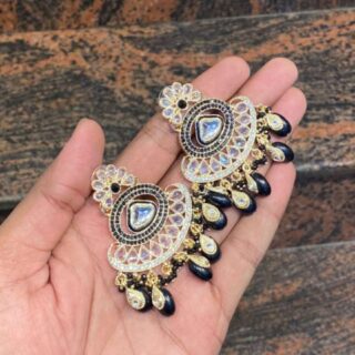 Polki droplet earings