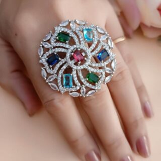 Adjustable Ad cocktail ring