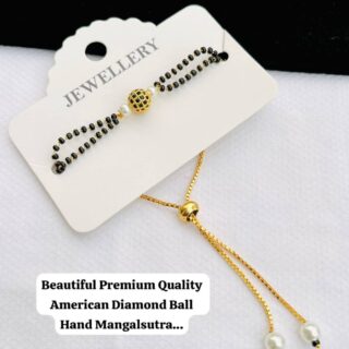 American diamond ball hand mangalsutra