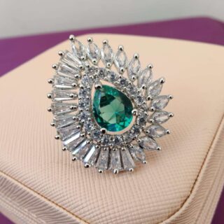 Solitaire diamond adjustable ring