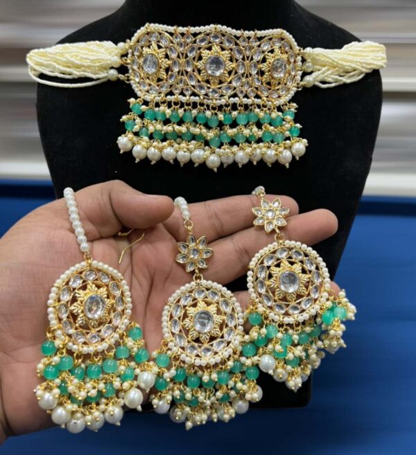 Teeyani kundan chokers necklace combo