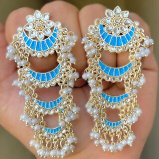 Kundan light weight earrings