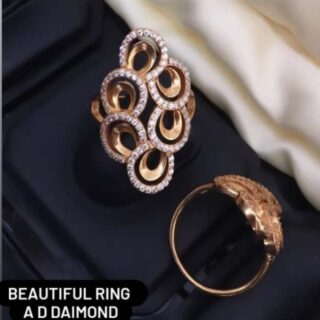 Beautiful Ad Diamond ring High Gold