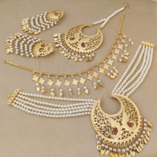 Punjabi Dual 2  Neaklace With Beautiful Earings Tika Combo