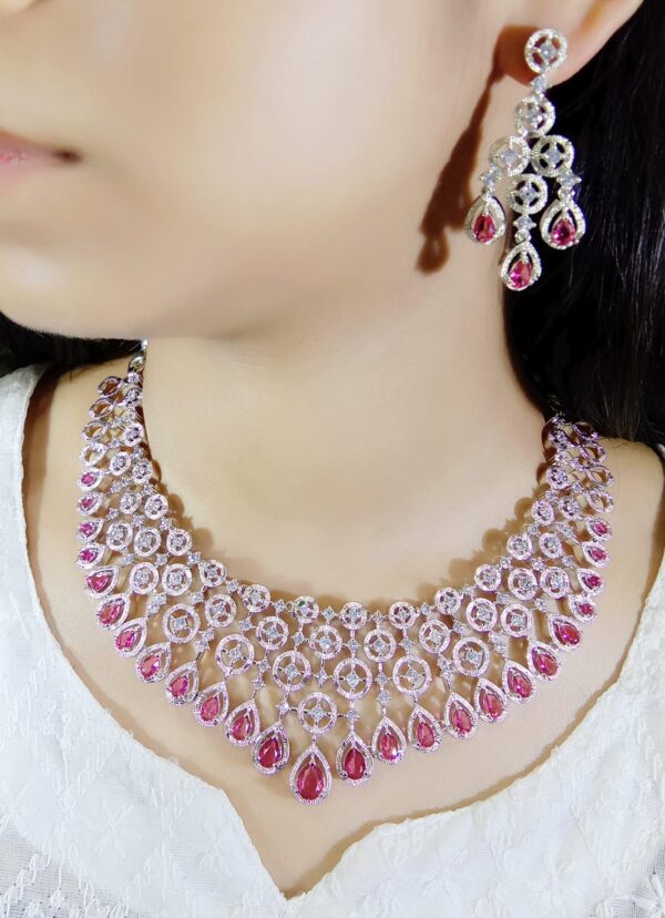 Neckline American Diamond set