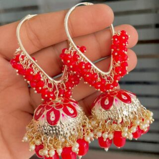 Beautiful Premium Quality Meenakari Bali Jhumkie….