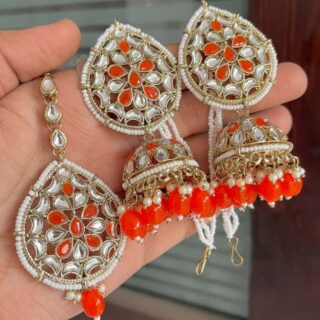 Beautiful Kundan Kan Chain Jhumka And Tika…. New Arrivals 💐