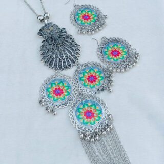 Beautiful Premium Quality Oxodized Necklace with Earring set