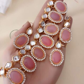 Neaklace With Earrings And Tikka Set...