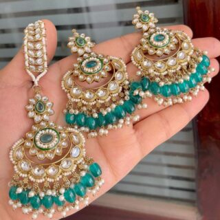 Beautiful Reverse Ad Stone Chokker With Beautiful Jhumkie And Tika… All Colours Ready…