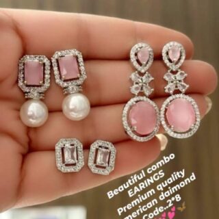 American diamond Earrings combo