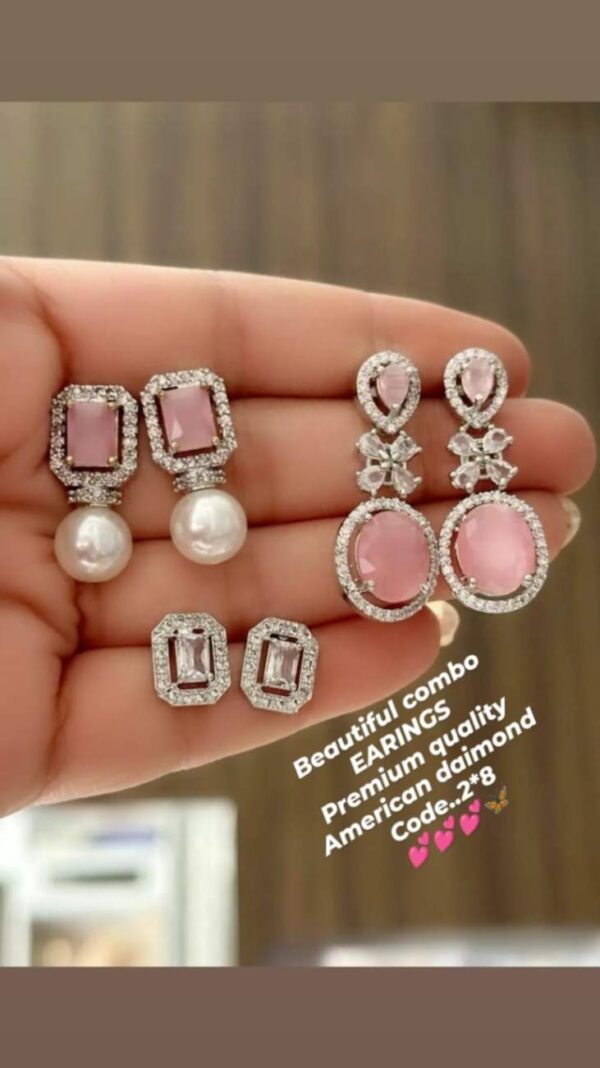 American diamond Earrings combo