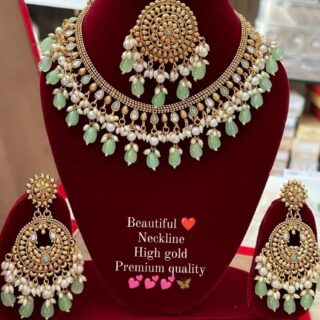 choker Necklace set High gold