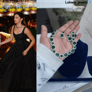 Deepika Padukone wear green emerald set