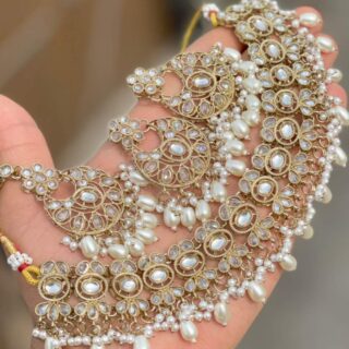 Reverse Ad Stone Chokker With Beautiful Earrings And Tika…