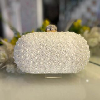 Bridal clutch Embroidered Round/Oval Box Clutch for Women's / Girls