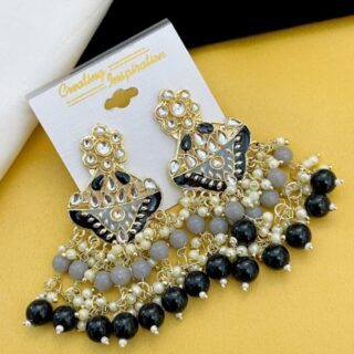 Meenakari Work Kundan Earrings