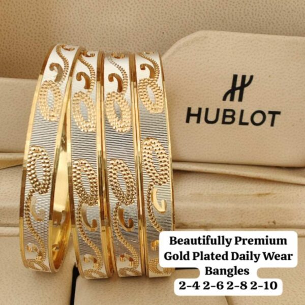 CNC Gold Plated Grantee Daily Wear Bangles Combo - Image 3