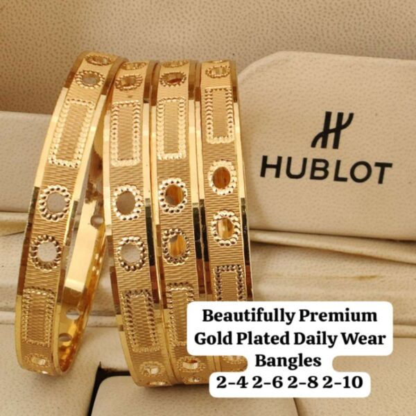 CNC Gold Plated Grantee Daily Wear Bangles Combo - Image 4