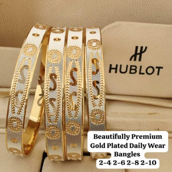 CNC Gold Plated Grantee Daily Wear Bangles Combo