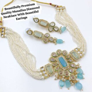 Monalisa Diamond Neaklace With Beautiful Earings