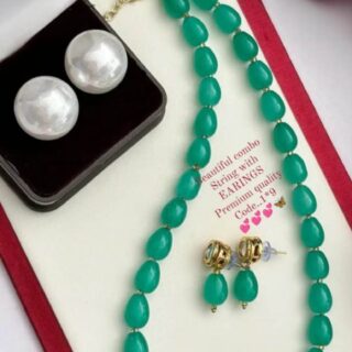 String with earrings combo