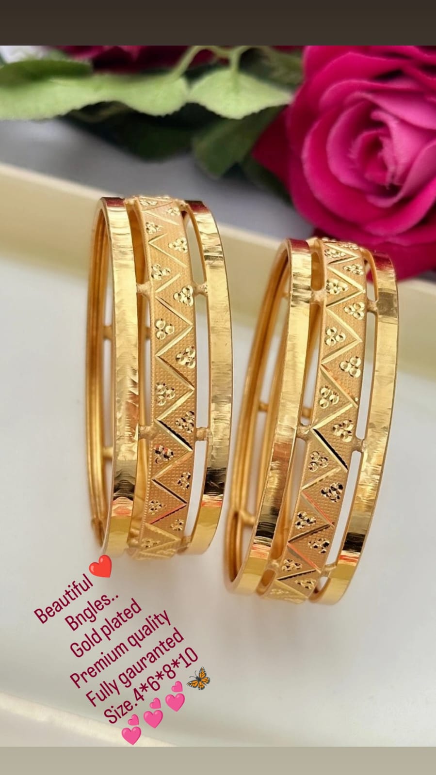 Gold plated Bangles Set