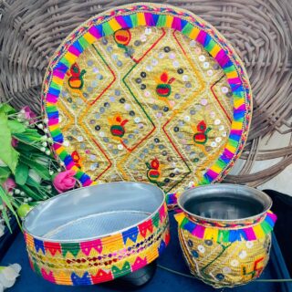 Karwa Chauth Thali With Channi And lota