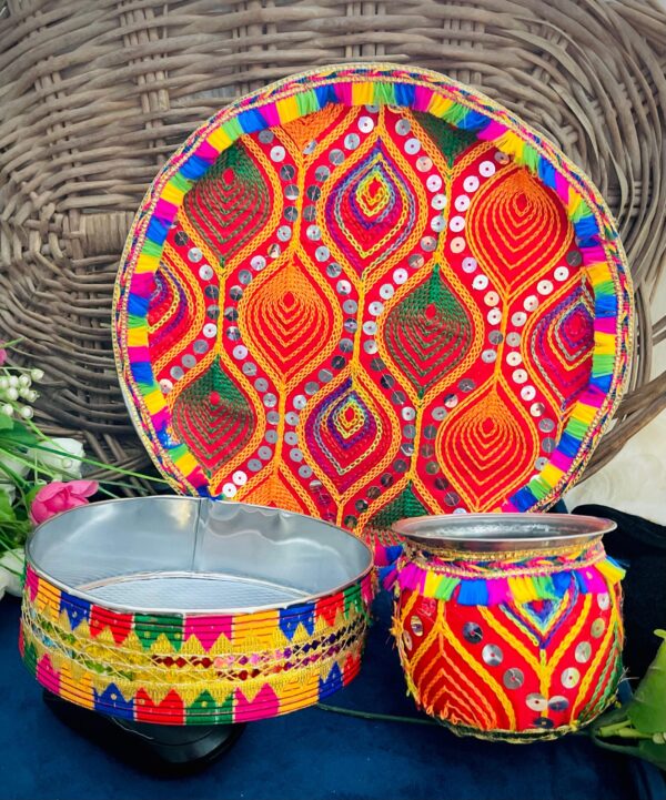 Karwa Chauth Thali With Channi And lota