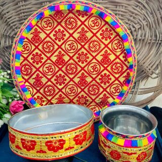 Karwa Chauth Thali With Channi And lota