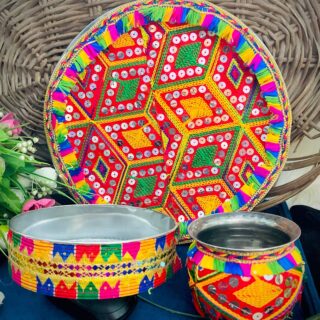 Karwa Chauth Thali With Channi And lota