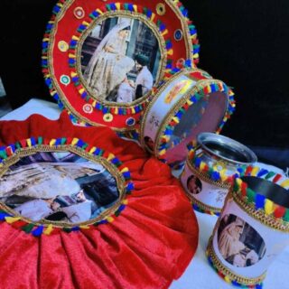 Karwa Chauth Special Velvet Thali Combo Set