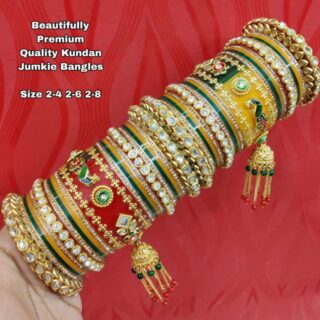 Jumkie Kundan Bangles Set