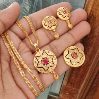Gold Look Pendant Set